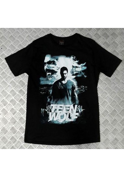 Stoned&Fame Teen Wolf Dizi Baskılı Unisex %100 Pamuk Siyah T-shirt SIYAH