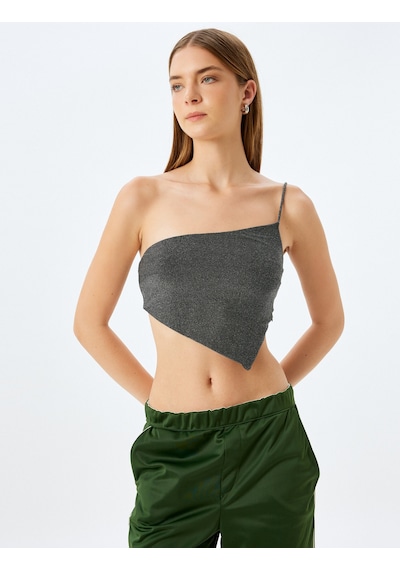 Koton Koton X İnji - Crop Simli Tek Omuz Asimetrik Kesim Slim Fit Bluz Gümüş 5wak60023fk Gümüş Koton Koton X İnji - Crop Simli Tek Omuz Asimetrik Kesim Slim Fit Bluz Gümüş 5wak60023fk Gümüş