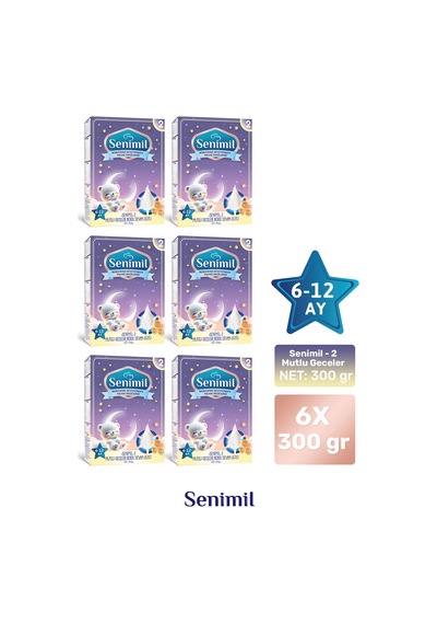 Senimil 2 Mutlu Geceler Bebek Devam Sütü 300 G 6 Adet