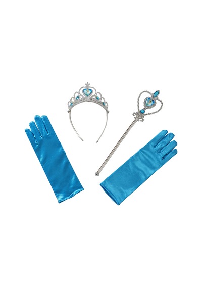 Elsa Karlar Ülkesi Taç - Eldiven - Asa Set - Frozen Set