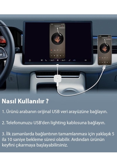 İphone İpad Carplay Ve Youtube Screen Mirror Aktarım Adaptörü