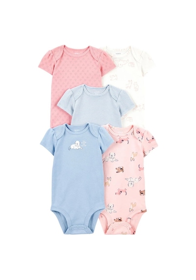 Carter's Layette Kız Bebek Kısa Kollu 5'li Body 1t010610 Çok Renkli
