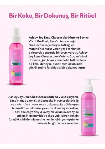 Lime Cheesecake Matcha Vücut Losyonu, Nemlendirici, 150 Ml, Niacinamide Ve Shea Butter İçerikli