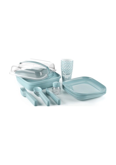 Emilahome Lovely Piknik Seti Turkuaz 6 Lı Set - 867603495