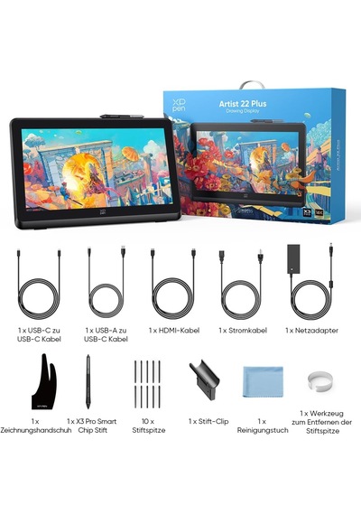 Xp-pen Artist 22 Plus Grafik Tablet, 21.5" Fhd Ips, 16384 Basınç, 130% Srgb, Vesa Destekli Xp Art22 Plus