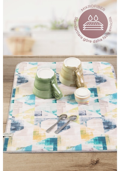 Bulaşık Kurutma Matı 42x50 Cm Pedi Kurulama Bezi Örtüsü Mf-073