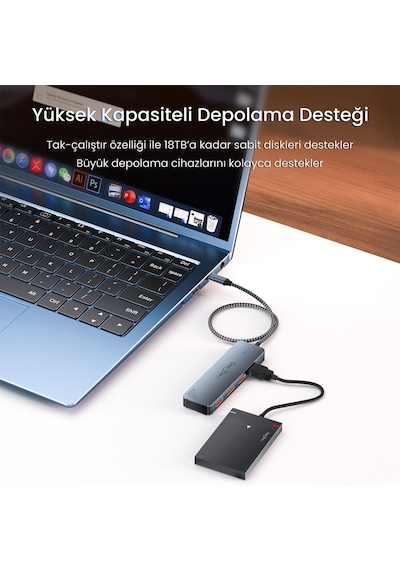 Veggieg 10gbps Type-c Usb-c 3.2 Usb-a 3.2 Çoklayici Dönüstürücü Hub