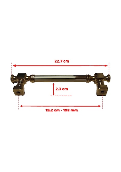 Doğanlar AL344 Kulp Mat Siyah 128 MM