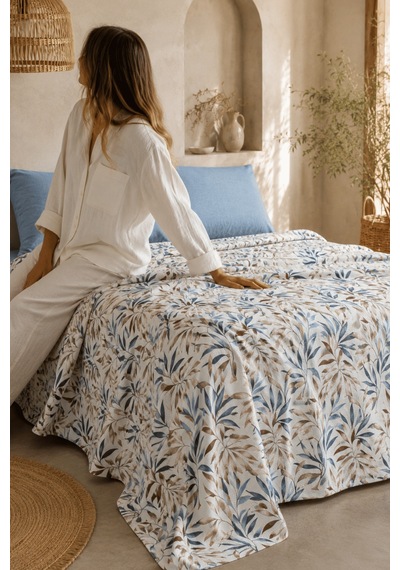 La Notte Spring Garden Çift Kişilik 4 Parça Pike Takımı 210x230 + 160x200 + 2/50x70 Cm Çok Renkli