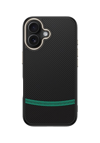 Apple Uyumlu iPhone 16 Plus Kılıf M-safe Şarj Özellikli Karbon Fiber Görünümlü Tchs Antina Kapak - Mavi Mavi