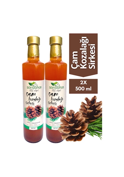 Çam Kozalağı Sirkesi 500 Ml 2'li Paket - Organik Doğal Fermantasyon