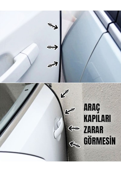 Oto Kapı Fitili, Çizilme Çarpmalarda Önleyici, Araç Kapı Koruyucu, 5 Metre Siyah