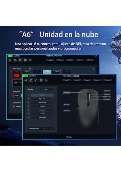 Freewolf A6 Kablosuz Oyuncu Mouse Paw3311 1000 Hz 24000 Dpı Profesyonel Bluetooth Üç Modlu Bağlantı Diğer Freewolf A6 Kablosuz Oyuncu Mouse Paw3311 1000 Hz 24000 Dpı Profesyonel Bluetooth Üç Modlu Bağlantı Diğer