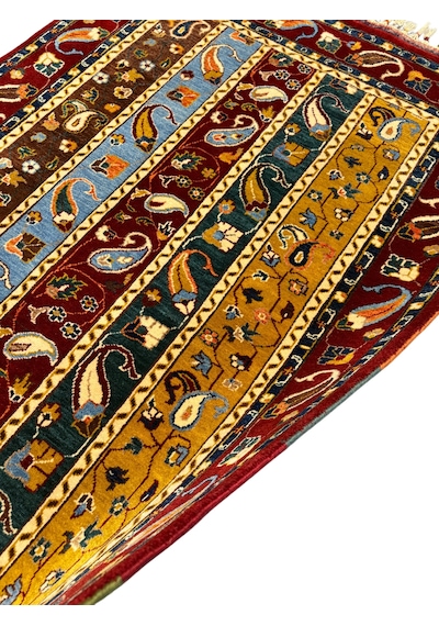 El Dokuma Sıfır Sivas Şal Halısı 123x187 Kök Boya %100 Yün Renkli Halı