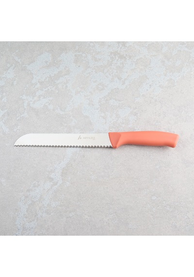 Aryıldız Rexa Tırtıklı Ekmek Bıçak Turuncu 19 Cm Renkli