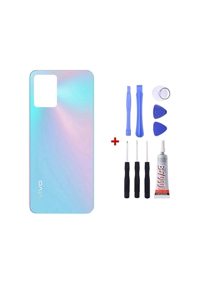Vivo Y33s Beyaz Arka Cam Kapak Pil Kapağı Tamir Set B7000 Set Beyaz
