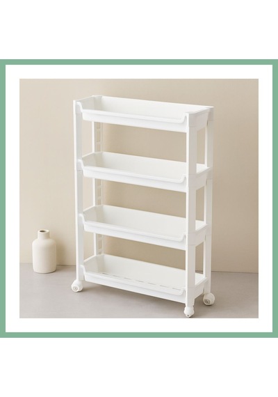 Bşkvirgo 4 Katlı Tekerlekli Sepet Organizer Raf 465x145x670mm Bsk2026 Çok Renkli