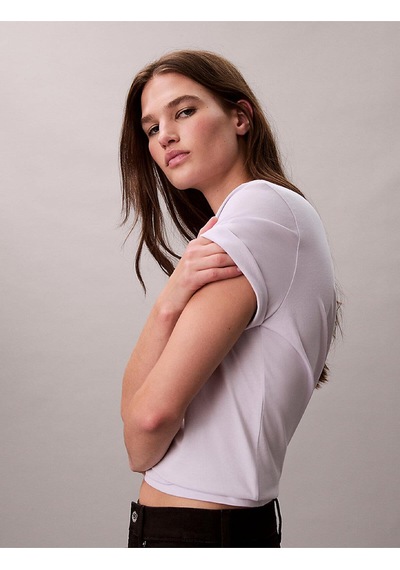 Calvin Klein Kadın Classic Grafik T-shirt-12870 Beyaz