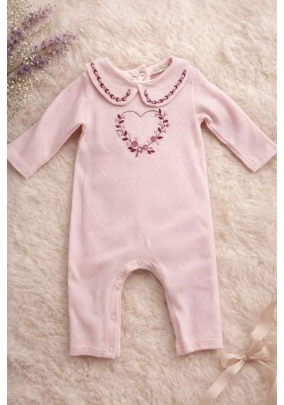 Uğur Bebe Pudra Pembe Kız Bebek Ajurlu Pamuk Tulum Nakışlı Yaka, Ultra Yumuşak, 0-3 Ay Pembe Pembe Uğur Bebe Pudra Pembe Kız Bebek Ajurlu Pamuk Tulum Nakışlı Yaka, Ultra Yumuşak, 0-3 Ay Pembe Pembe