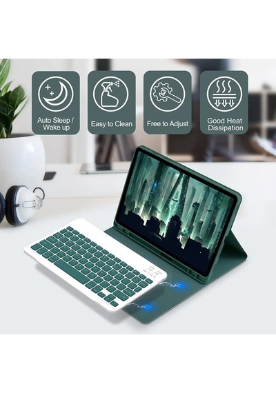 Samsung Galaxy Tab S9 Fe Plus/s10 Plus/s9 Plus12,4 İnç 12,4 İle Uyumlu Bluetooth Türkçe Q Klavy