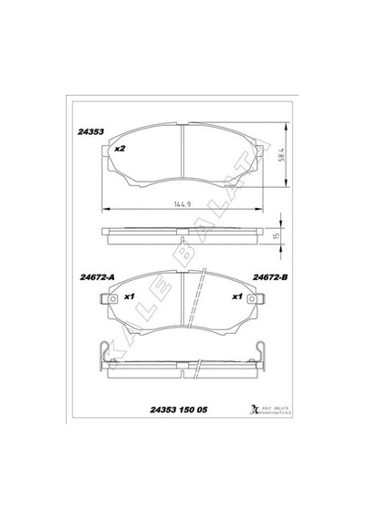 On Fren Balatası Mazda 4 4 B 2500 Ranger 02-06 2.5td / Depomıx - 52 3.0td 06-12 Ön Fren Balatası 98914204 On Fren Balatası Mazda 4 4 B 2500 Ranger 02-06 2.5td / Depomıx - 52 3.0td 06-12 Ön Fren Balatası 98914204