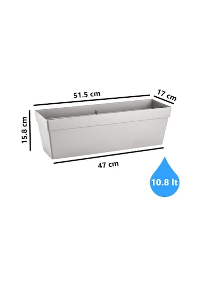 Omnipazar So-yb02a Dekoratif Askılı Yalı Balkon Saksı 10.8 Litre No 2 Kirli Beyaz 113