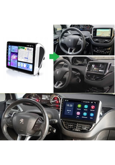 Peugeot 208-2008 Android Multimedya Sistemi 2-32 Myway 2013-2019 9"