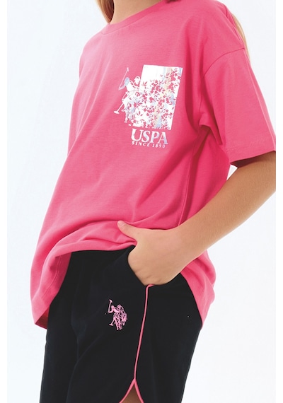 U.s. Polo Assn. Kız Çocuk Pembe Şort Takım Us2522-c-v1 Pembe