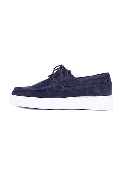 Shoetyle - Hakiki Süet Deri Lacivert Renk Günlük Erkek Ayakkabı - 115-k512-1065 -1614