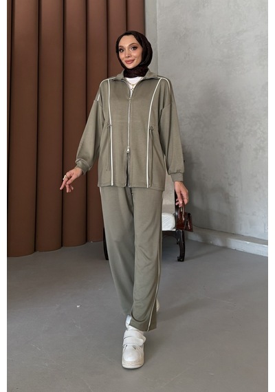 Riella Butik Joao Tesettür Takım Haki