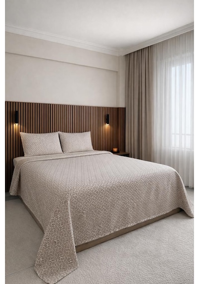 Salvia 3 Parça Çift Kişilik Yatak Örtüsü 235x245 Cm Çok Renkli