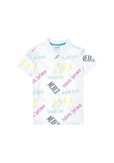 U.S. Polo Assn. U.s. Polo Assn. Baskılı Erkek Çocuk T-shirt Uger Beyaz