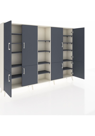 Arges Dolap 14 Raflı 8 Kapaklı 220x30x163 Aytaşı-antrasit Antrasıt - Aytası Arges Dolap 14 Raflı 8 Kapaklı 220x30x163 Aytaşı-antrasit Antrasıt - Aytası