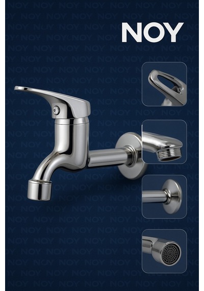 Musluk Lavabo Bataryası Krom Kollu Musluk Krom