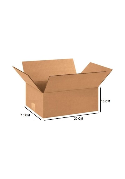 Tek Oluklu Kargo Kolisi 20x15x10 Cm Esmer C Dalga 10 Adet 20 X 15 X 10