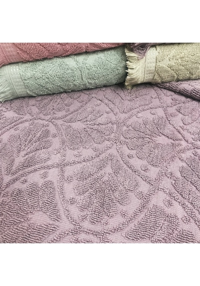 Bilmar Bukle Jakarlı Saçaklı Gonca Desenli El Ve Yüz Havlusu 50 X 90 Cm X 6 Adet Çok Renkli