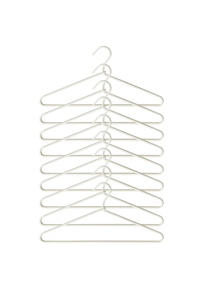 Ocean Home Textile 9'lu Ekru Renk Kumaş Kaplı Metal Giysi Askısı 21.5 X 42 X 0.5 Cm