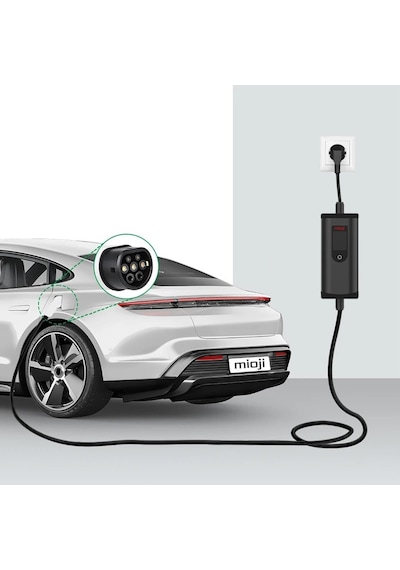 Mioji Mio 717 3.5kw/16a 2.4 Lcd Ekran Ip65 Suya Dayanıklı Taşınabilir Elektrikli Araç Şarj Cihazı 22 Kw