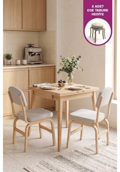 Vilinze Ege Sandalye Avanos Ahşap Mdf Mutfak Masası Takımı - 70x140 Cm Diğer Vilinze Ege Sandalye Avanos Ahşap Mdf Mutfak Masası Takımı - 70x140 Cm Diğer