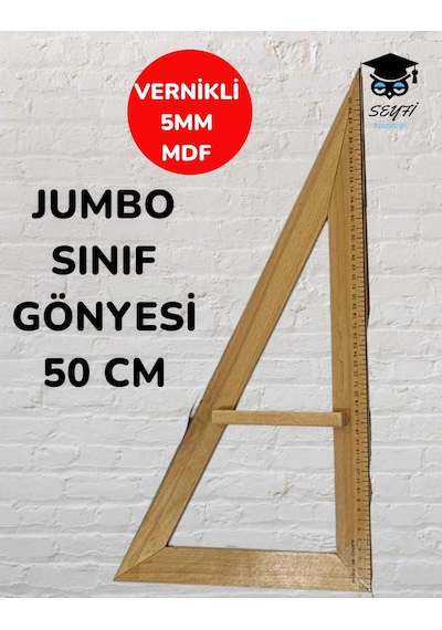 Jumbo Sınıf Gönyesi 50 Cm Dev Gönye Çok Renkli