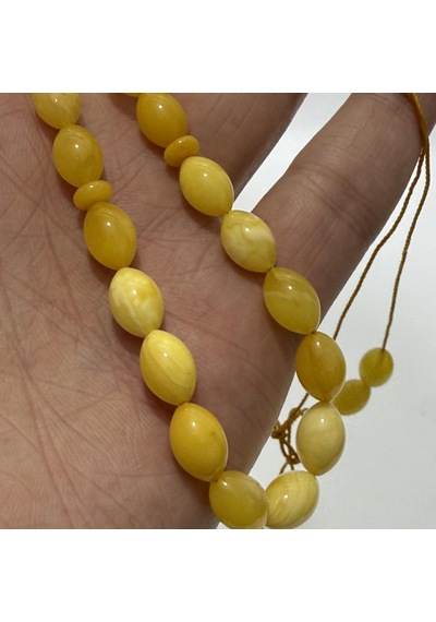 Doğal Kaya Damla Kehribar Tesbih 33lük 12,60 Gram