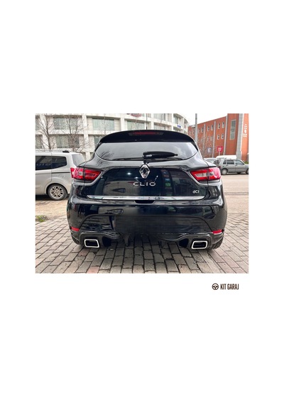 Kit Garaj Renault Clio 4 Rs Egzoz Görünümlü Piano Black Difüzör Plastik Boyalı