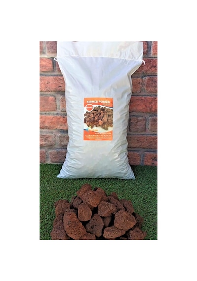 Ekodoğa Dekoratif Pomza Taşı 15 Kg 5-10 Cm Bahçe Dekor Kırmızı Tarım Pomzası Lav Cüruf Ponza Diğer