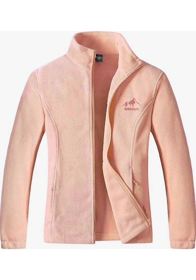 Genius Store Tam Fermuarlı Tactical Unisex Outdoor Polar Ceket - Somon