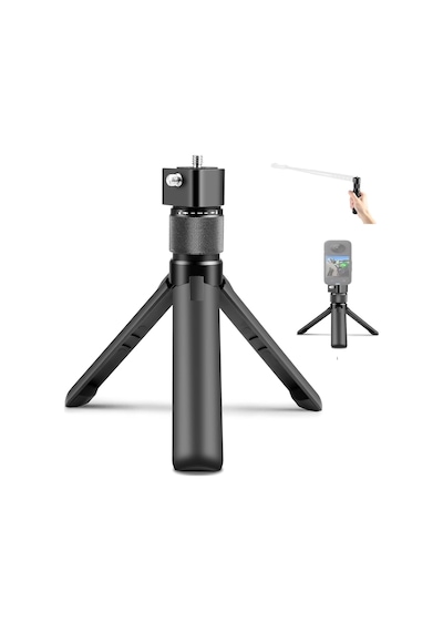 360 Dönebilen Bullet Time Kamera Tutucu, Mini Masa Tripodu, Çift 1/4 Vida Alüminyum Gövde Taşı