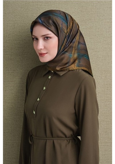 Armine Saf İpek Twill Eşarp 9602d 80 Çok Renkli