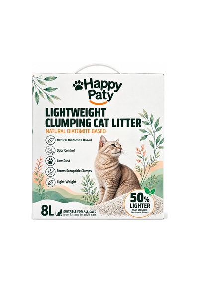 Happy Paty Lightweight Diatomit Kedi Kumu 8 Litre