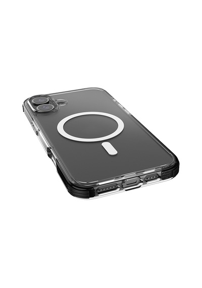 Apple Uyumlu iPhone 16 Kılıf Magsafe Şarj Özellikli Airbag Tasarımlı Raptic Clear Serisi Şeffaf Kapak Siyah