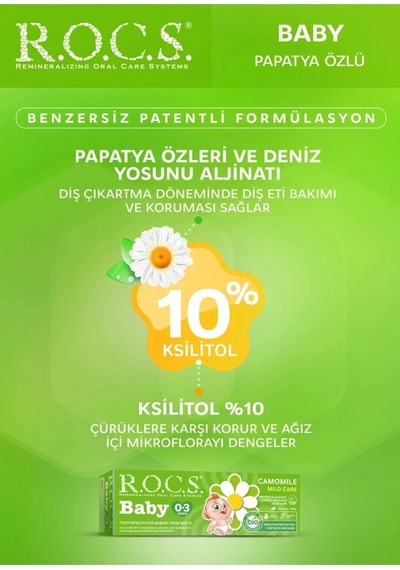 Mey İthalat .baby Diş Macunu 0-3 Yaş 35 Ml Papatya Renkli