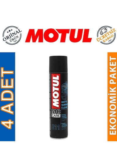 Motul E11 Matte Surface Clean 400 Ml Mat Yüzey Temizleyici 4 Ade